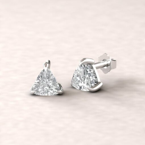 beverly 6mm square trillion diamond halo earrings 14k white gold ls5624
