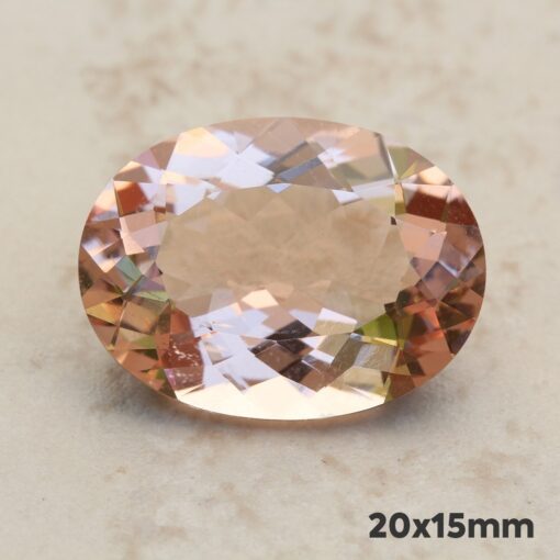 loose genuine morganite 20x15mm oval peachy pink LSG1266-20x15