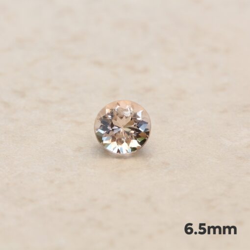loose genuine morganite 6.5mm round peachy pink LSG1269-6.5