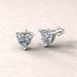 lola 6mm trillion diamond dainty earrings 14k white gold ls5699