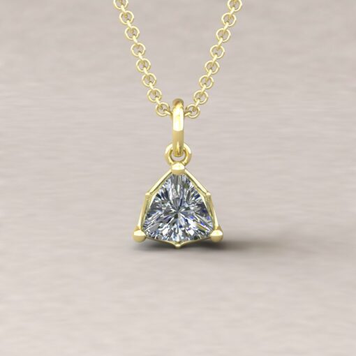 lola 6mm trillion diamond dainty pendant 14k yellow gold ls5708