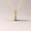 gift circlet birthstone milgrain pendant necklace pink tourmaline 18k yellow gold LS5366