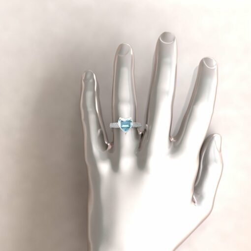adeline aquamarine 10mm heart diamond half eternity micro pave 14k white gold ls5915