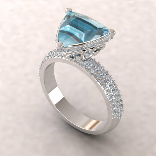 adeline aquamarine 10mm trillion diamond half eternity 14k white gold ls5287