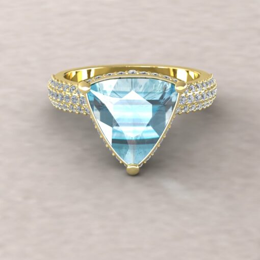 adeline aquamarine 10mm trillion diamond half eternity 14k yellow gold ls5287