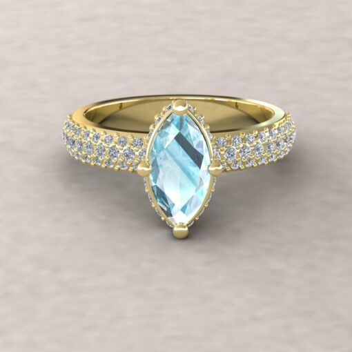 adeline aquamarine 10x5mm marquise diamond half eternity micro pave 14k yellow gold ls5286