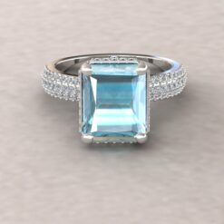 adeline aquamarine 10x8mm radiant diamond half eternity micro pave 14k white gold ls5288