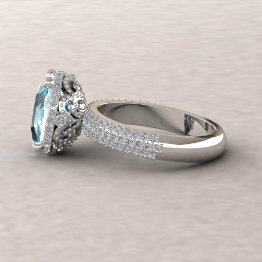 adeline aquamarine 11x9mm oval diamond half eternity micro pave 14k white gold ls5916