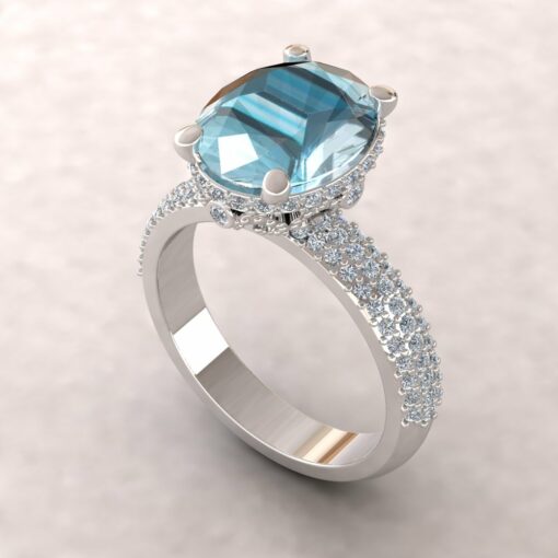 adeline aquamarine 11x9mm oval diamond half eternity micro pave 14k white gold ls5916