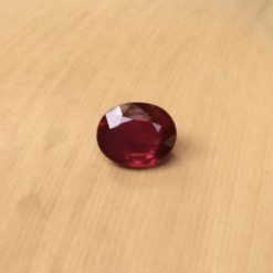 certified dark red ruby oval 7x6mm 1.5 carats LSG363