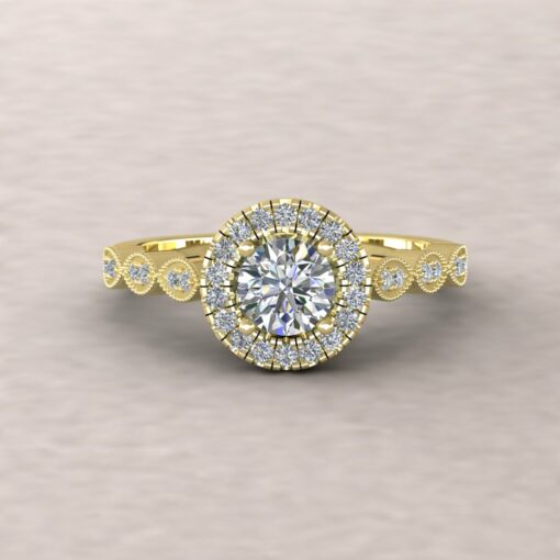 eloise diamond 5mm round half eternity engagement ring 14k yellow gold ls5670