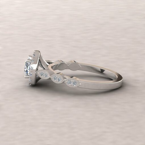 eloise diamond 5mm square cushion half eternity engagement ring 14k white gold ls5672