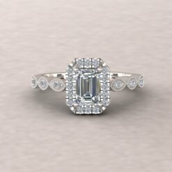 eloise diamond 6x4mm emerald half eternity 14k white gold ls5662