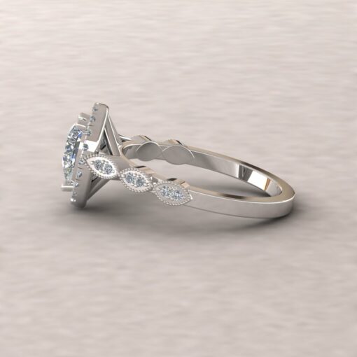 eloise diamond 7x5mm pear half eternity engagement ring 14k white gold ls5667