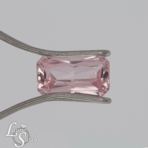 genuine cotton candy pink sapphire 7x4.5mm radiant cut LSG190