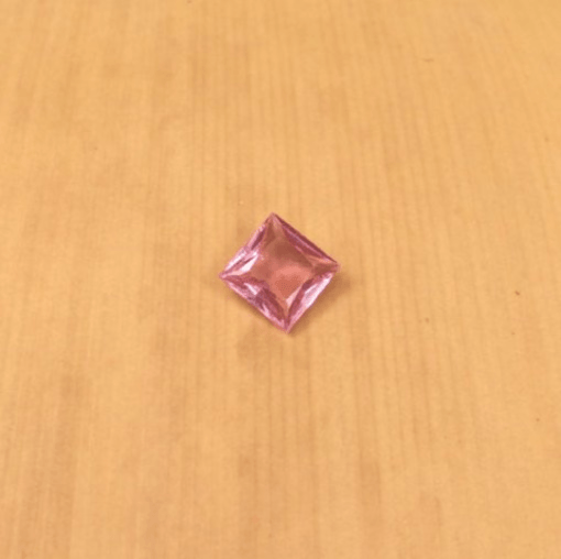 genuine pink sapphire 4mm princess cut quarter carat LSG683