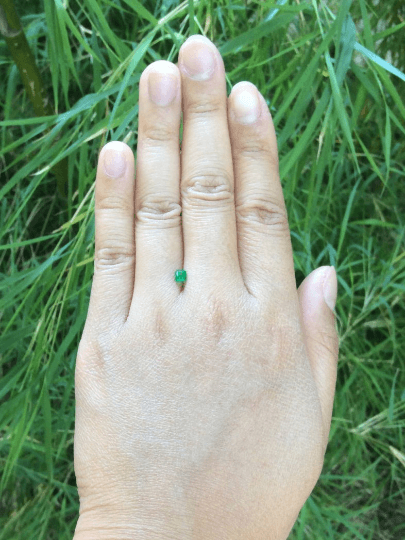 natural loose emerald 4x3mm emerald cut 0.22 carats LSG842