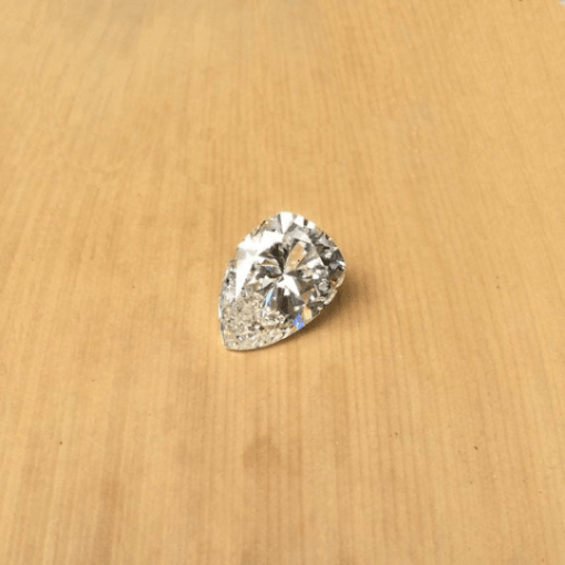 natural loose white diamond 9x6mm pear cut 1.58ct LSG600