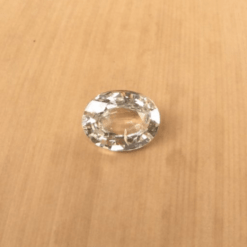 natural white sapphire 8x6mm oval cut LSG264