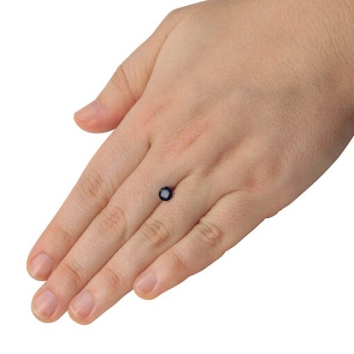 genuine loose dark blue sapphire 6mm round 1 carat LSG916