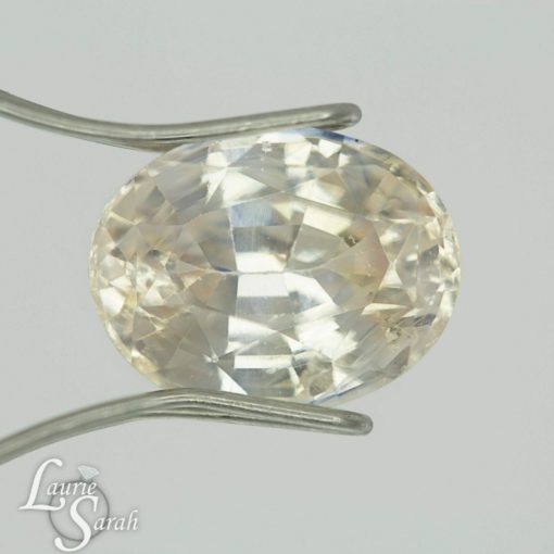 genuine loose light yellow orange sapphire 10x6mm oval cut 4.1 carats GIA certified LSG308
