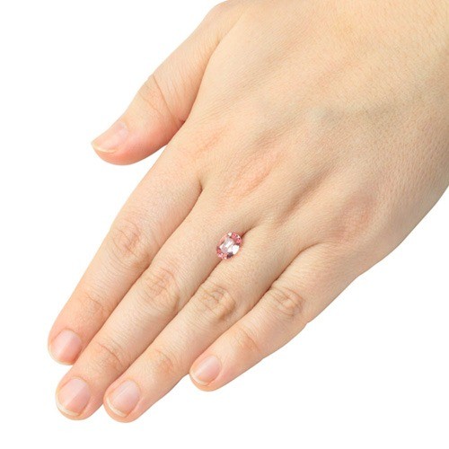 genuine loose padparadscha orange pink sapphire 9x6mm oval cut 2 carats GIA certified LSG721