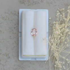 genuine loose peach pink sapphire 8x6mm oval cut 1.3 carats LSG335