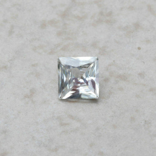 genuine loose white sapphire 6.5mm princess cut 2 carats LSG357