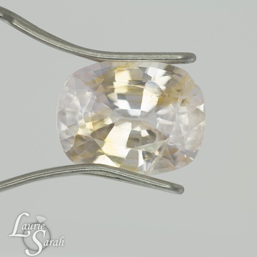 genuine loose zoned yellow pink sapphire 9x7mm rectangular cushion cut 2.7 carats GIA certified LSG272