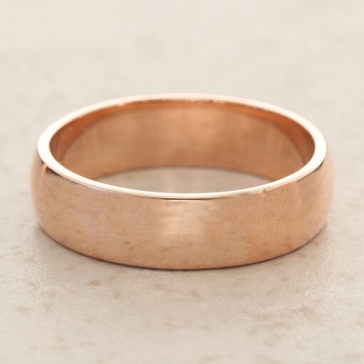 Comfort Fit Man's Band Wedding Ring 6mm Wide 14k Rose Gold LS5914