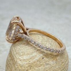 Sapphire Engagement Ring Diamond Full Eternity 14k Rose Gold LS6371