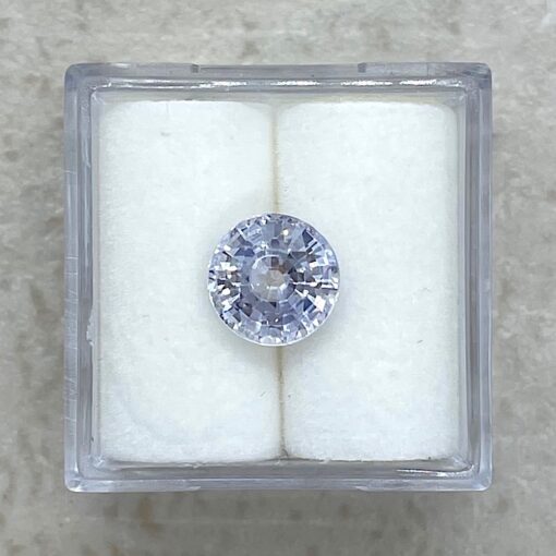 Round Ice Blue Sapphire 8mm Wide Genuine Loose Gemstone LSG374