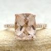 Rectangular Cushion Morganite Engagement Ring 14k Rose Gold LS6648