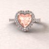 Classic Heart Morganite Engagement Ring in 14k Rose Gold LS5882