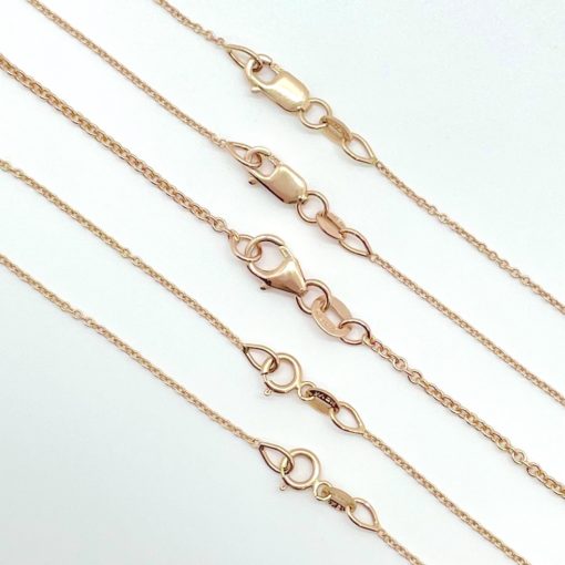 Solid Rose Gold Rolo Chains in 14k or 18k Gold LS6092