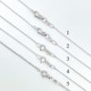 Solid White Rolo Chains in Solid White Gold or Platinum LS6092