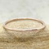 Dainty Wedding Band Knuckle Ring Comfort Fit 14k Rose Gold LS6269
